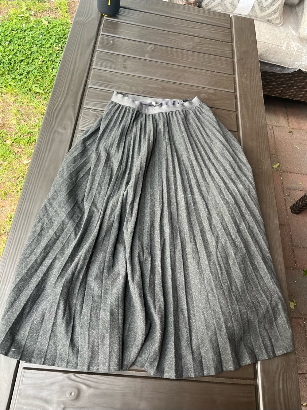 Babaton Pleated Midi Skirt - Gray size Xs